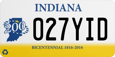 IN license plate 027YID