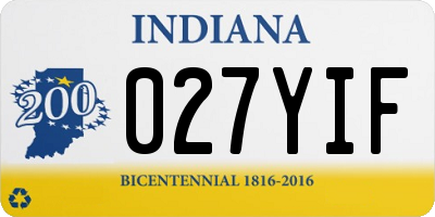 IN license plate 027YIF
