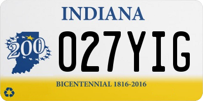 IN license plate 027YIG