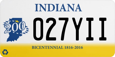 IN license plate 027YII