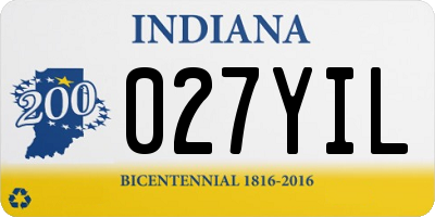 IN license plate 027YIL