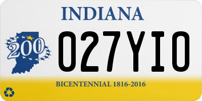 IN license plate 027YIO