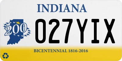 IN license plate 027YIX