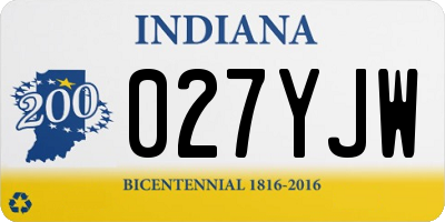 IN license plate 027YJW