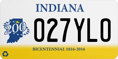 IN license plate 027YLO