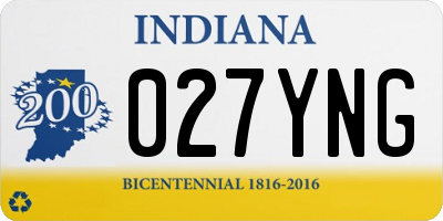 IN license plate 027YNG