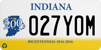 IN license plate 027YOM
