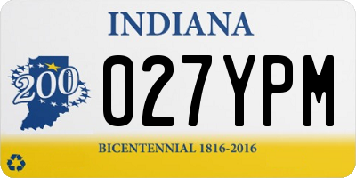 IN license plate 027YPM