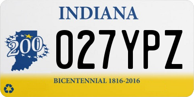 IN license plate 027YPZ