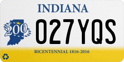 IN license plate 027YQS