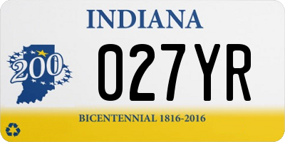 IN license plate 027YR