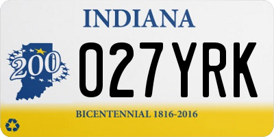 IN license plate 027YRK