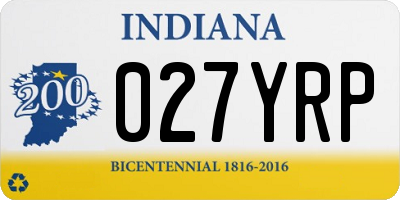 IN license plate 027YRP
