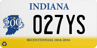 IN license plate 027YS
