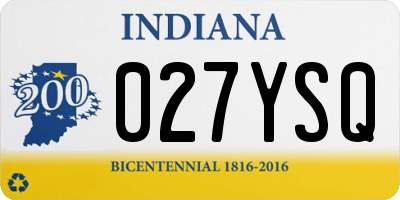IN license plate 027YSQ