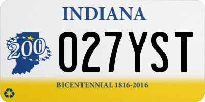 IN license plate 027YST