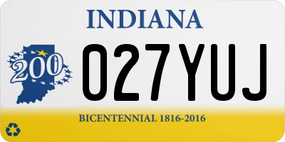 IN license plate 027YUJ