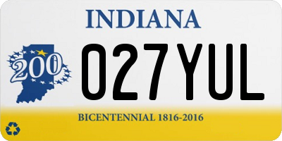 IN license plate 027YUL