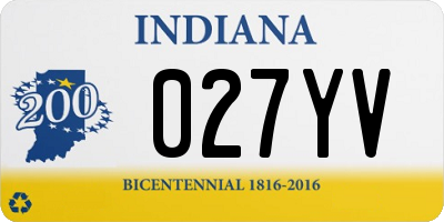 IN license plate 027YV