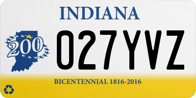 IN license plate 027YVZ