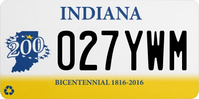 IN license plate 027YWM
