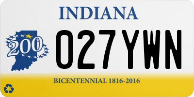 IN license plate 027YWN