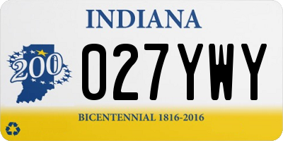 IN license plate 027YWY