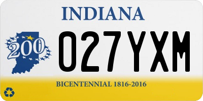 IN license plate 027YXM