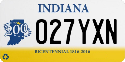 IN license plate 027YXN