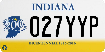 IN license plate 027YYP