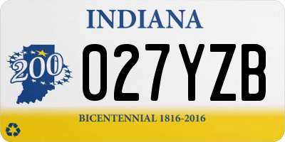 IN license plate 027YZB