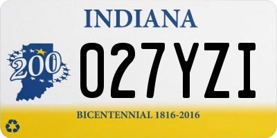 IN license plate 027YZI