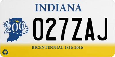 IN license plate 027ZAJ