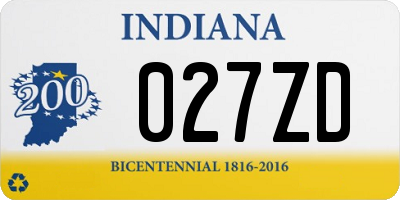 IN license plate 027ZD