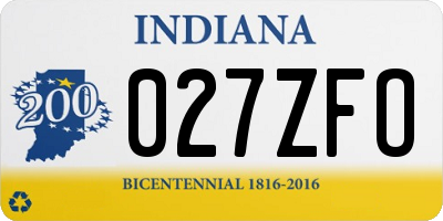 IN license plate 027ZFO