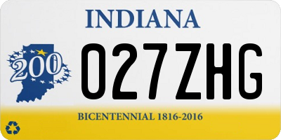 IN license plate 027ZHG