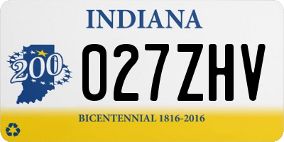 IN license plate 027ZHV