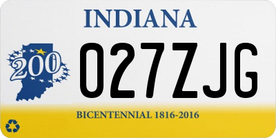 IN license plate 027ZJG