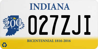 IN license plate 027ZJI