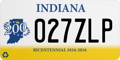 IN license plate 027ZLP