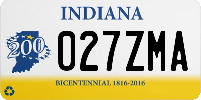 IN license plate 027ZMA