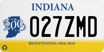 IN license plate 027ZMD