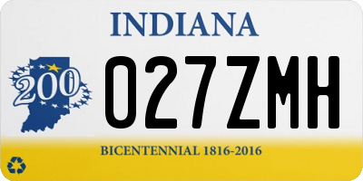 IN license plate 027ZMH