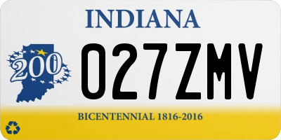 IN license plate 027ZMV
