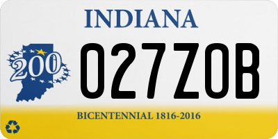 IN license plate 027ZOB
