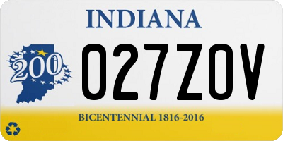 IN license plate 027ZOV