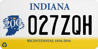 IN license plate 027ZQH