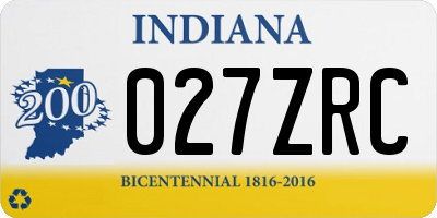 IN license plate 027ZRC