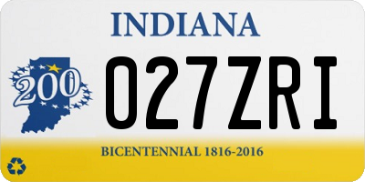 IN license plate 027ZRI