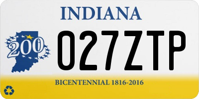 IN license plate 027ZTP